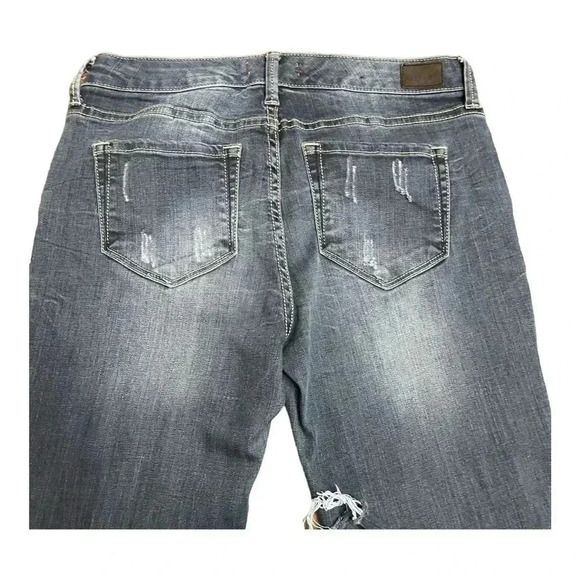 Dear John Straight Light Distressed Raw Hem Blue Denim Jeans Women’s Size 28 - Picture 8 of 16